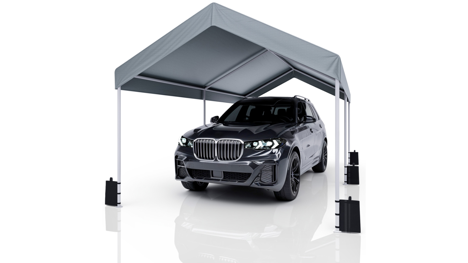 Advwin 3 x 6metre Carport Canopy with Built-In Sandbag - Grey
