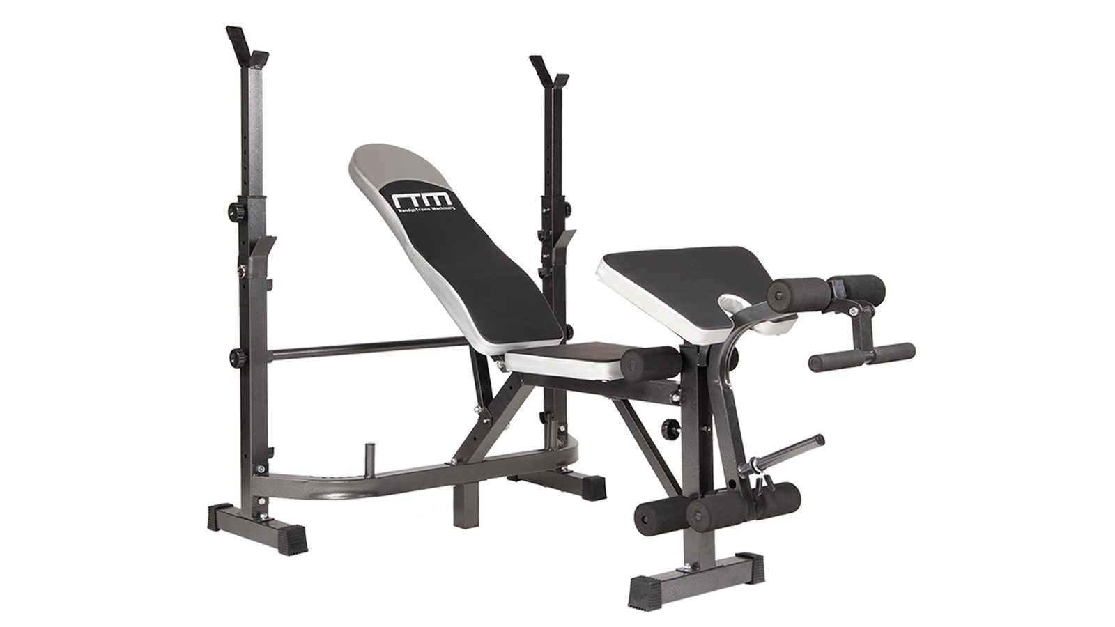 Serrano Multi Station Home Gym Weight Bench Press Leg Equipment Set Fitness Exercise - Black/Silver