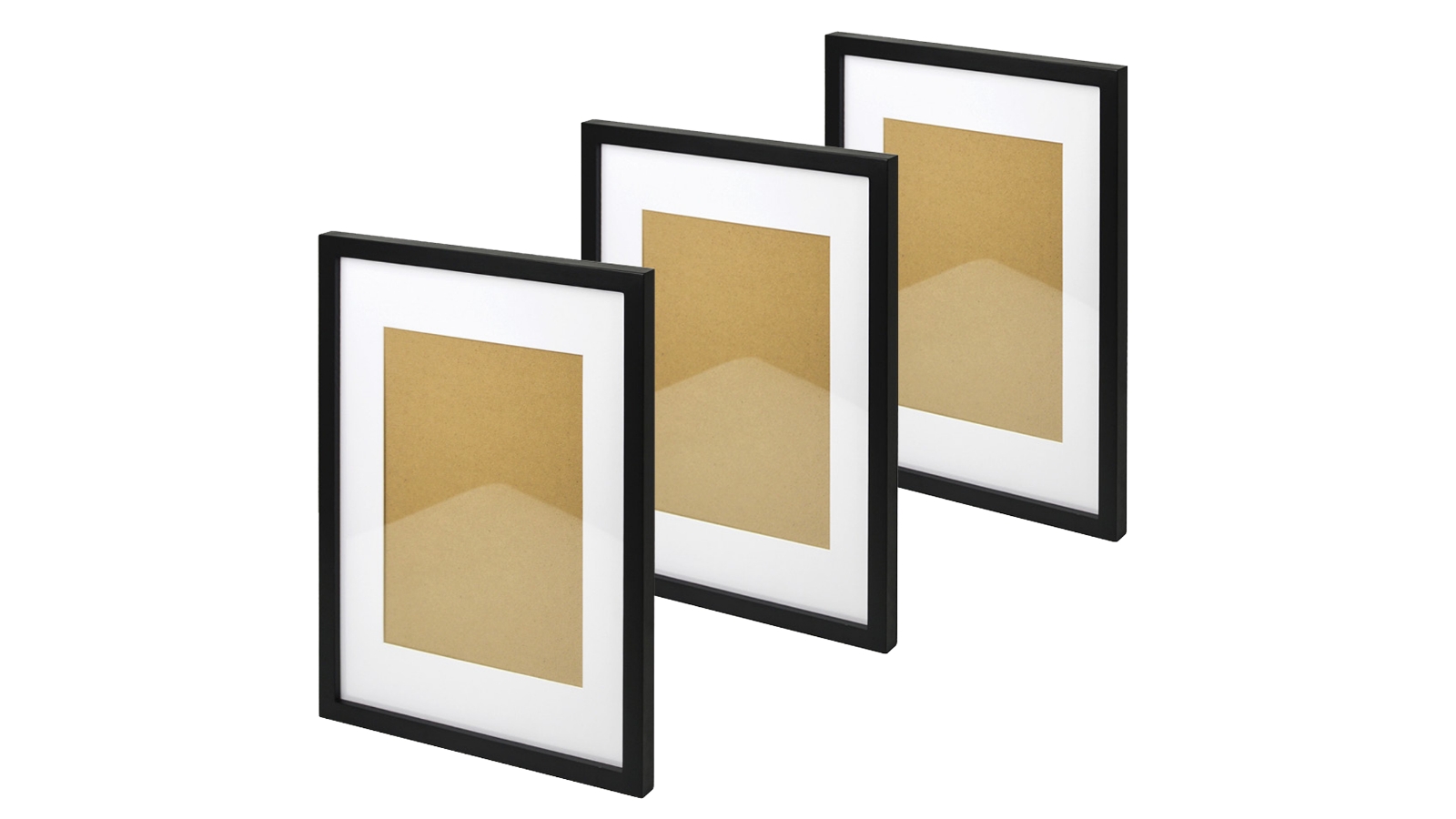 Serrano 3-Pieces A3 Picture Frame Set - Black