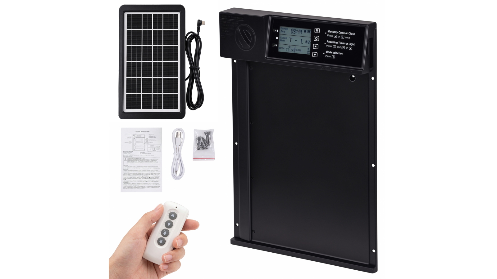 Advwin Automatic Chicken Coop Door with Solar Powered