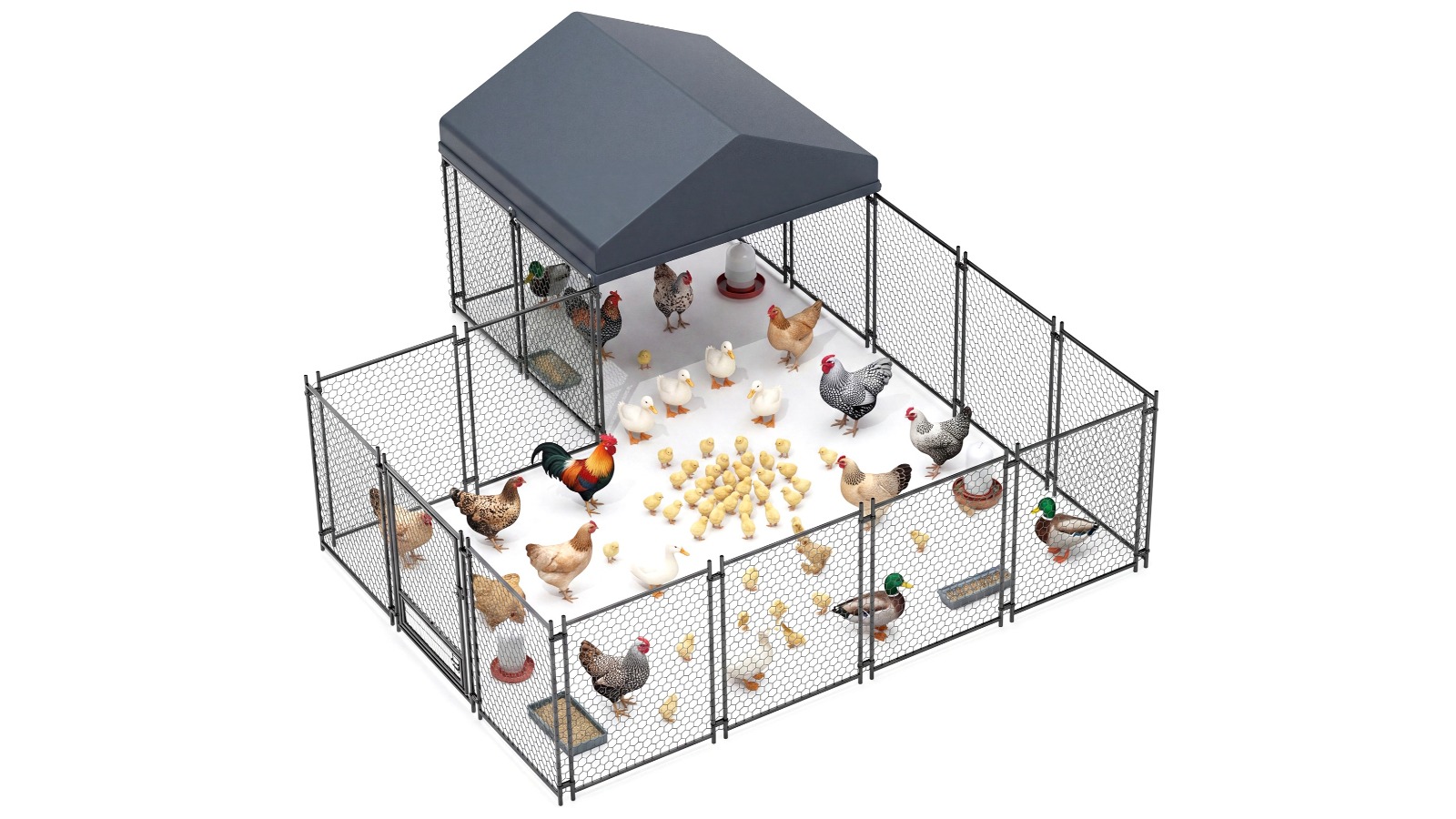 Advwin Large Outdoor Walk-in Chicken Coop Cage