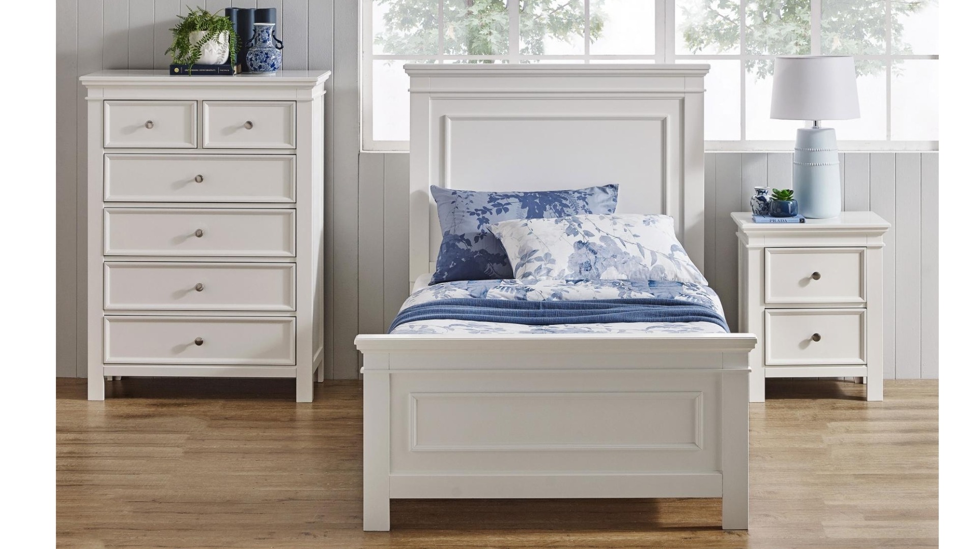 Provence White Bed - King Single