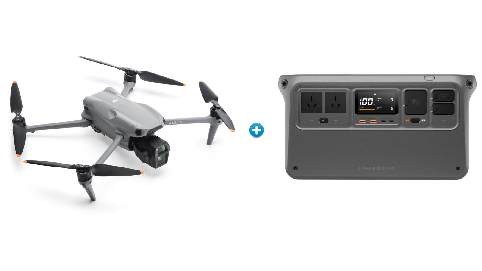 DJI Air 3S Fly More Combo (DJI RC 2) Power Bundle