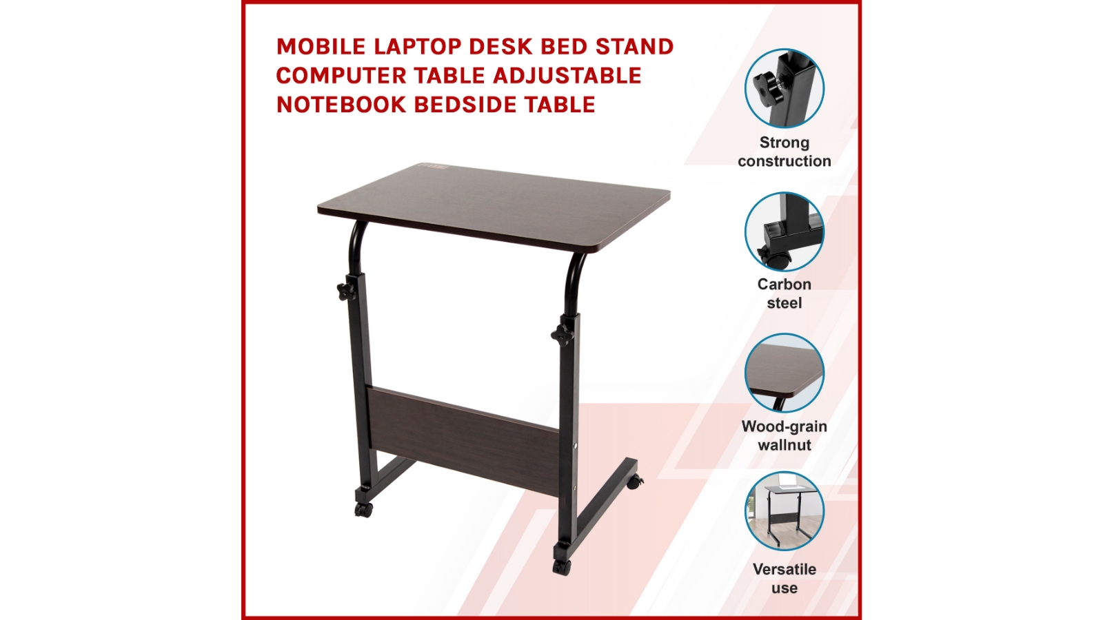 Serrano Mobile Adjustable Computer Desk Harvey Norman