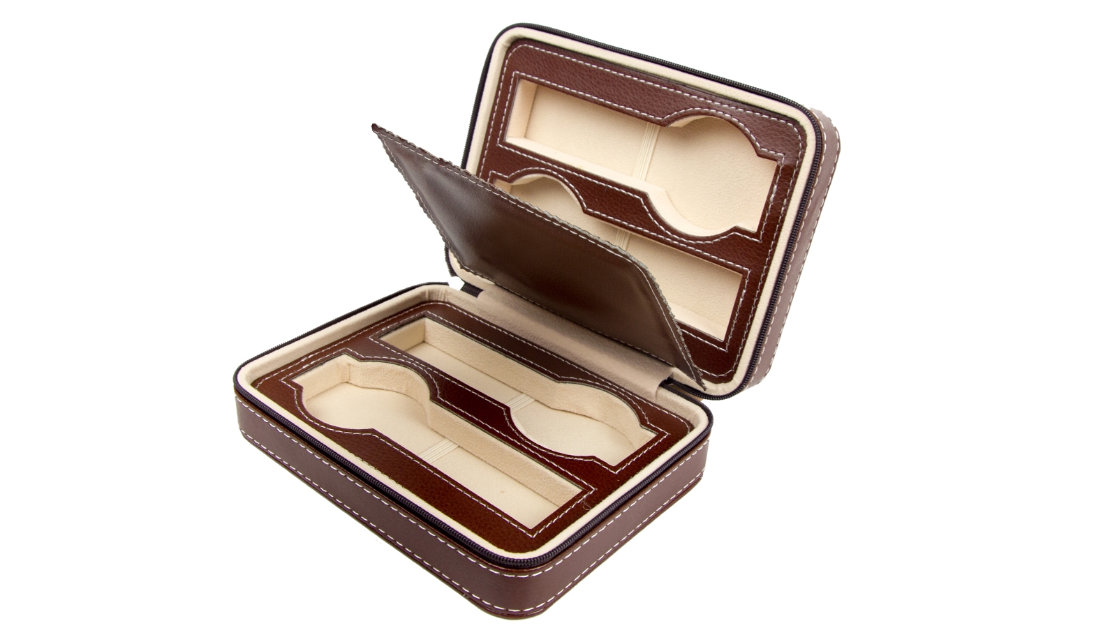 Serrano 4 Watch Box Display Travel Case PU Leather