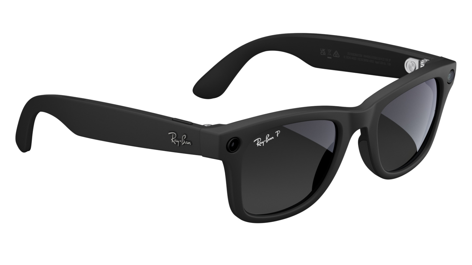 Ray-Ban Meta Wayfarer Gen 1 AI Glasses Standard Frame with Graphite Lens - Matte Black