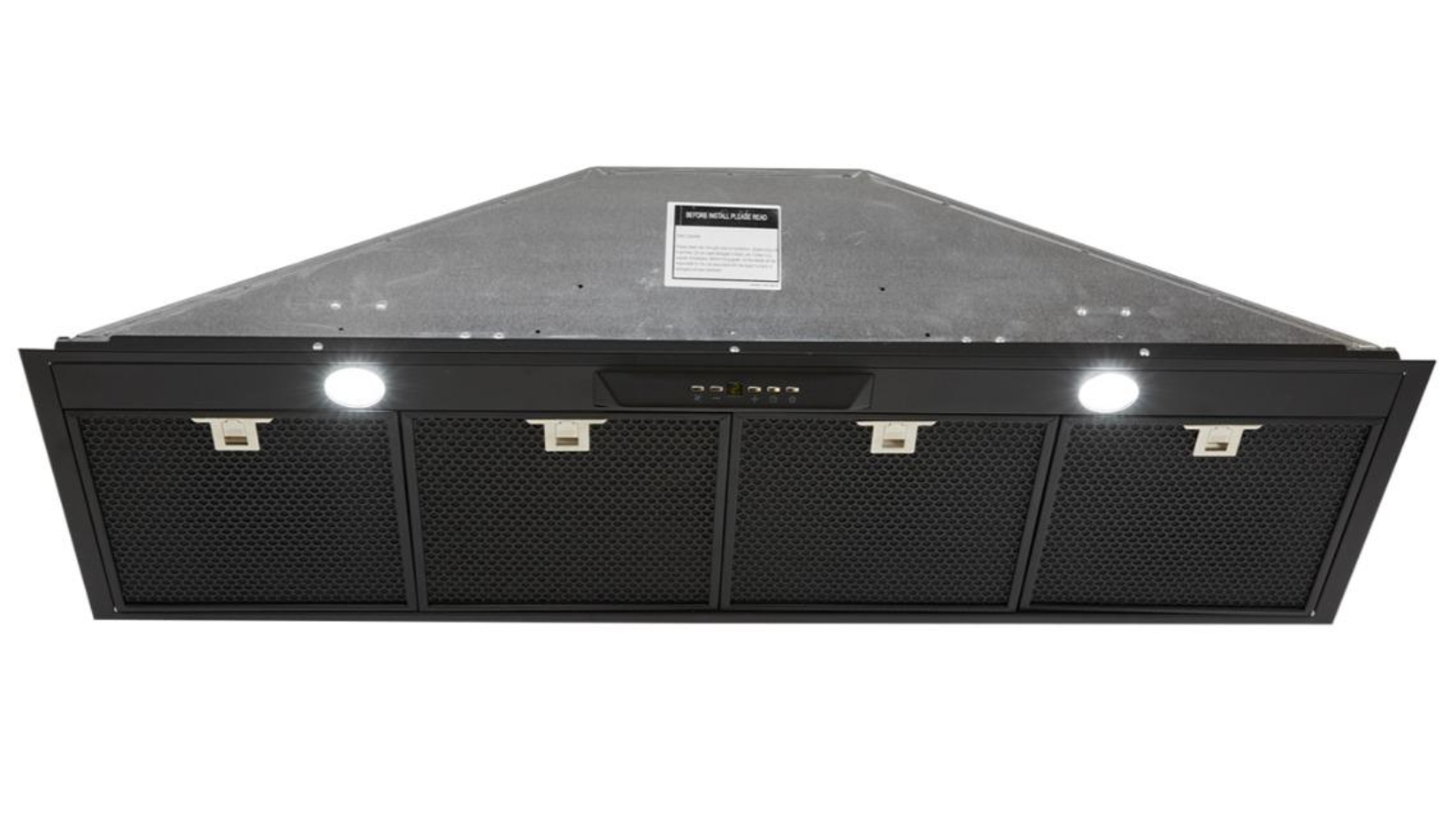 Schweigen 120cm UM1390-12BS Silent Undermount Rangehood with Silent Inline Motor - Black Steel