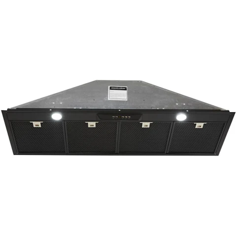 Schweigen 120cm UM1390-12BS Silent Undermount Rangehood with Silent Inline Motor - Black Steel