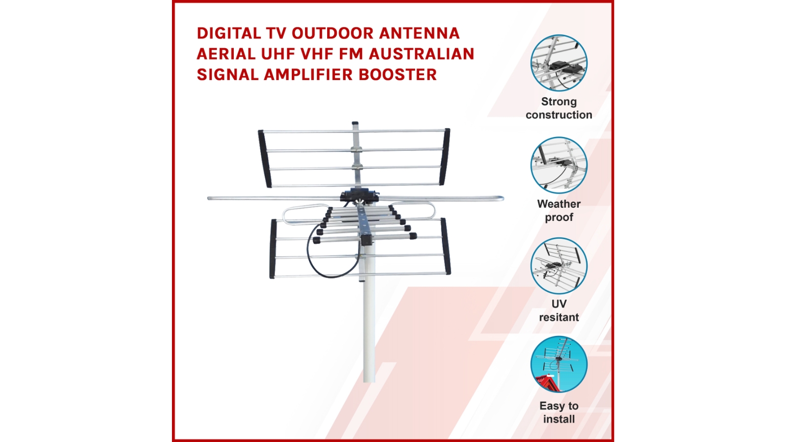 Serrano Digital TV Outdoor Antenna Aerial UHF VHF FM Australian Signal
