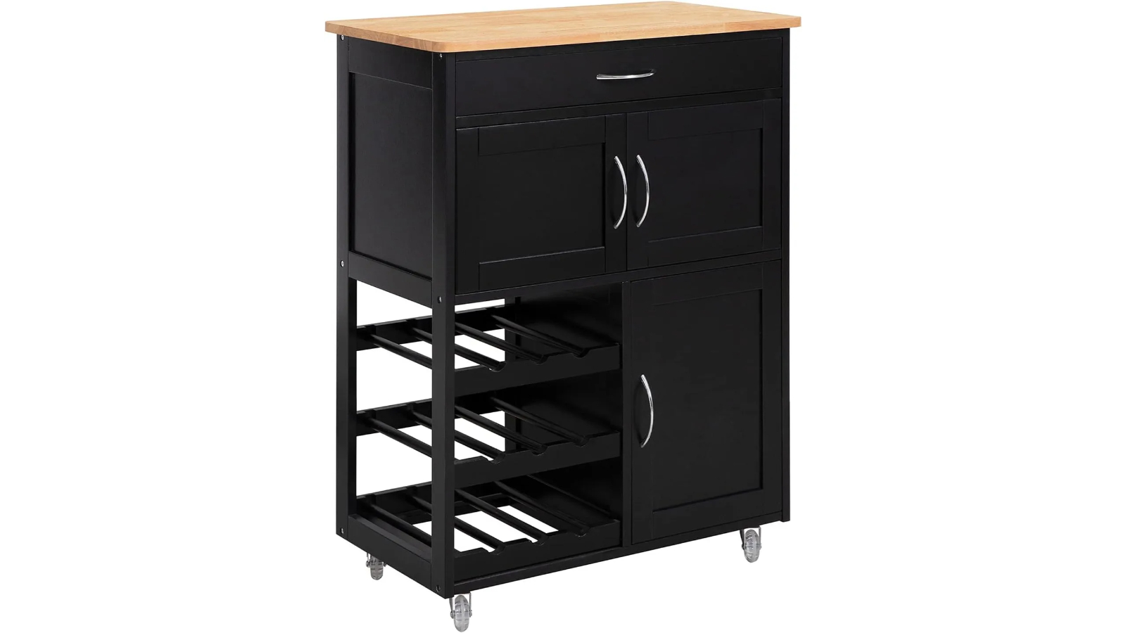 Vikus Kitchen Trolley Bottle Rack Drawer Cabinet