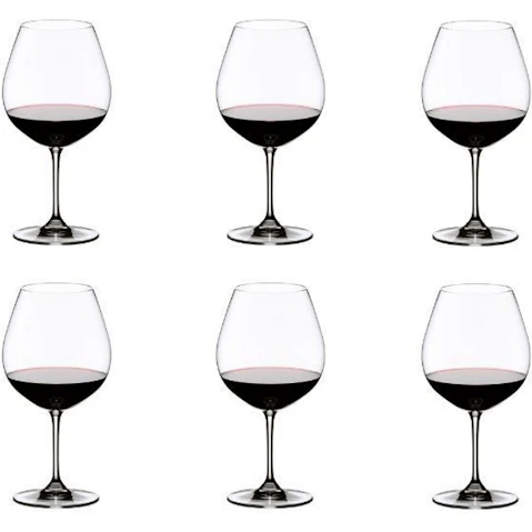 Riedel Vinum Pinot Noir Burgundy Red Glass - Set of 6