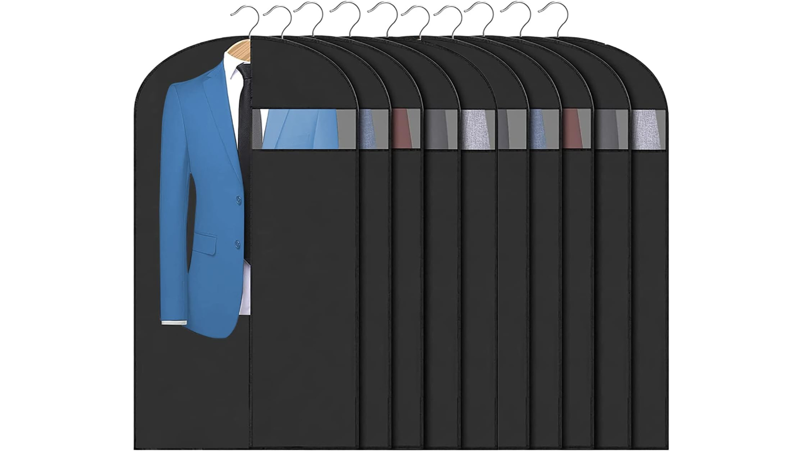 Genux 60 x 100cm Black Garment Bag - Pack of 10 