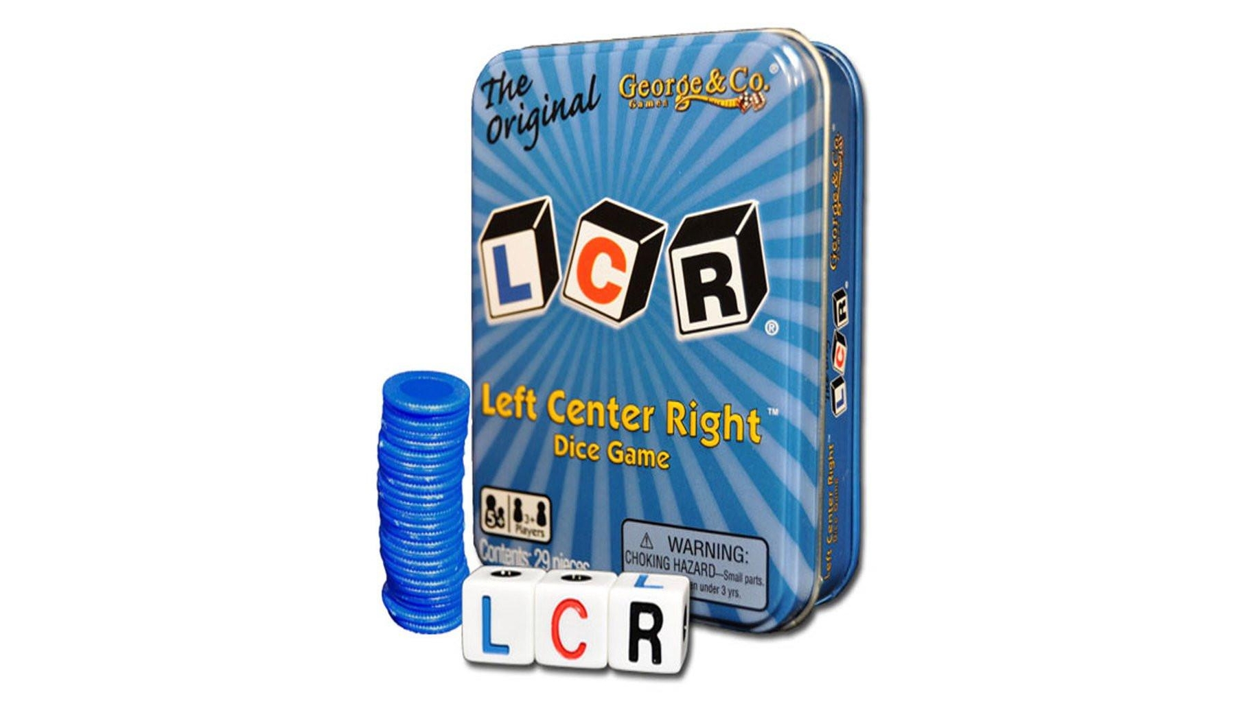 LCR - Left Center Right Blue Tin