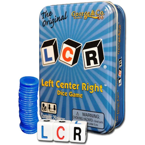 LCR - Left Center Right Blue Tin