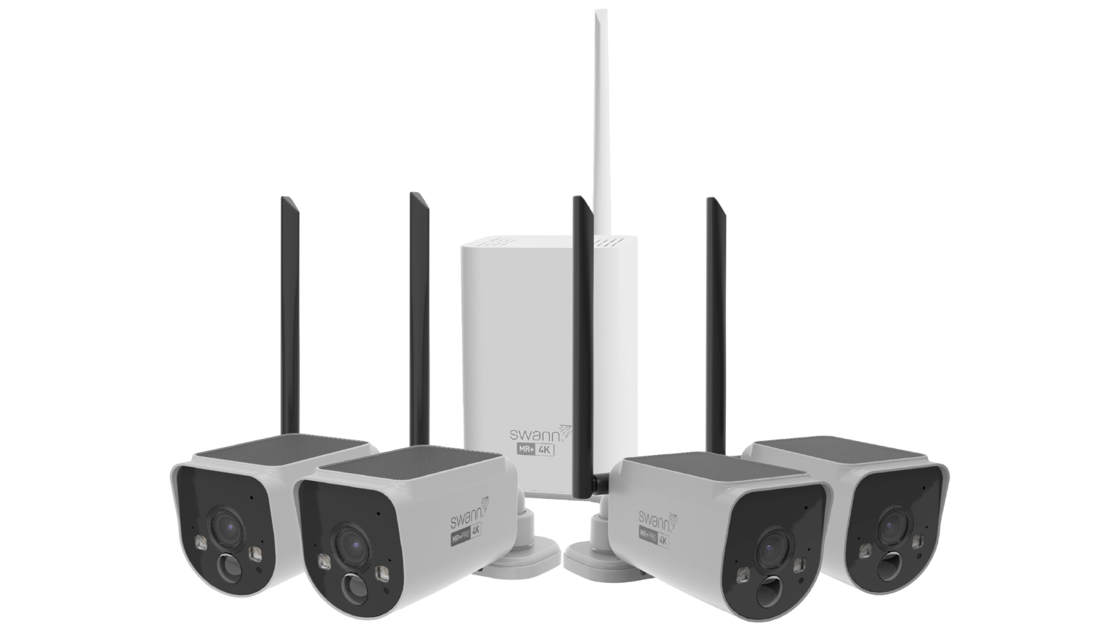 Swann MaxRanger4K Pro Long-Range Wireless 4-Camera Security System with Radar Detection