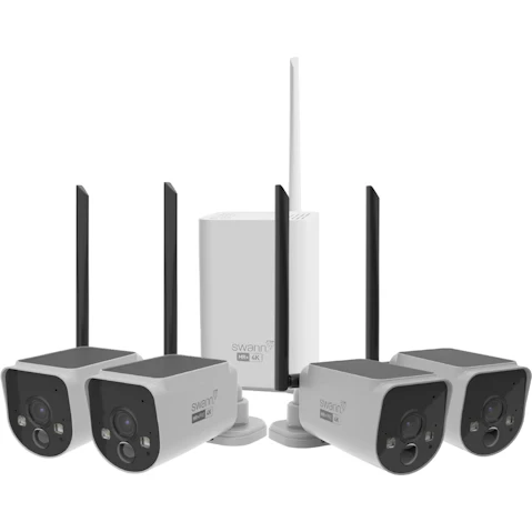 Swann MaxRanger4K Pro Long-Range Wireless 4-Camera Security System with Radar Detection