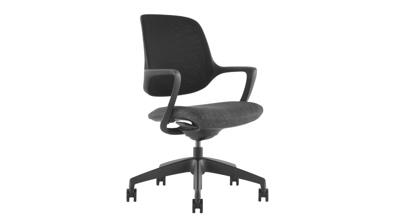 Desky Evoque Low Back Office Chair - Black