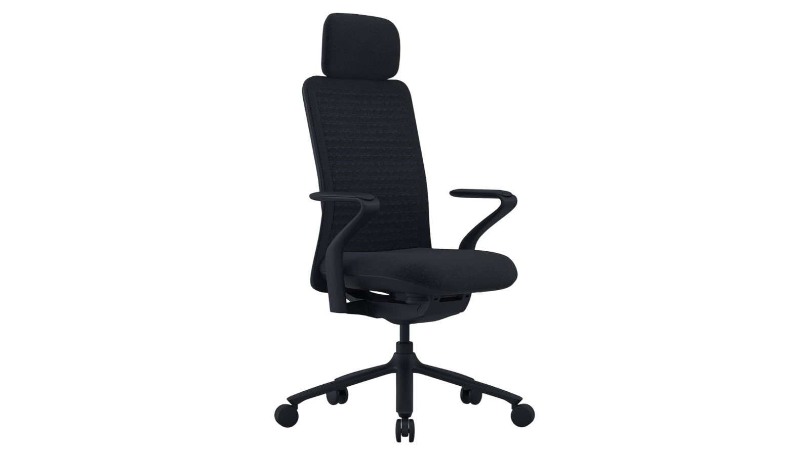 Desky Pro Ergonomic Mesh Chair with Headrest - Midnight Black