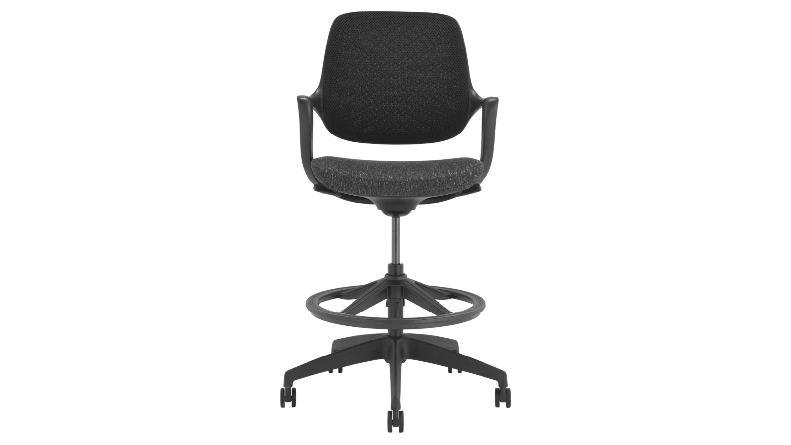 Desky Drafting Kit Size Evoque Low Back Office Chair - Black