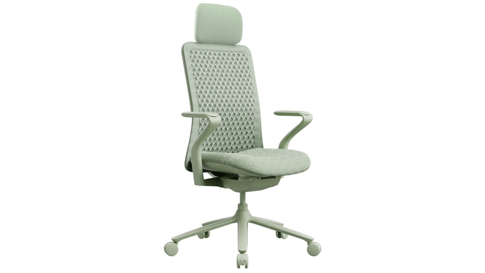 Desky Pro Ergonomic Mesh Chair with Headrest - Mint Green
