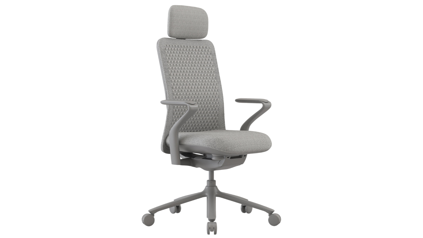 Desky Pro Ergonomic Mesh Chair with Headrest - Lunar Grey