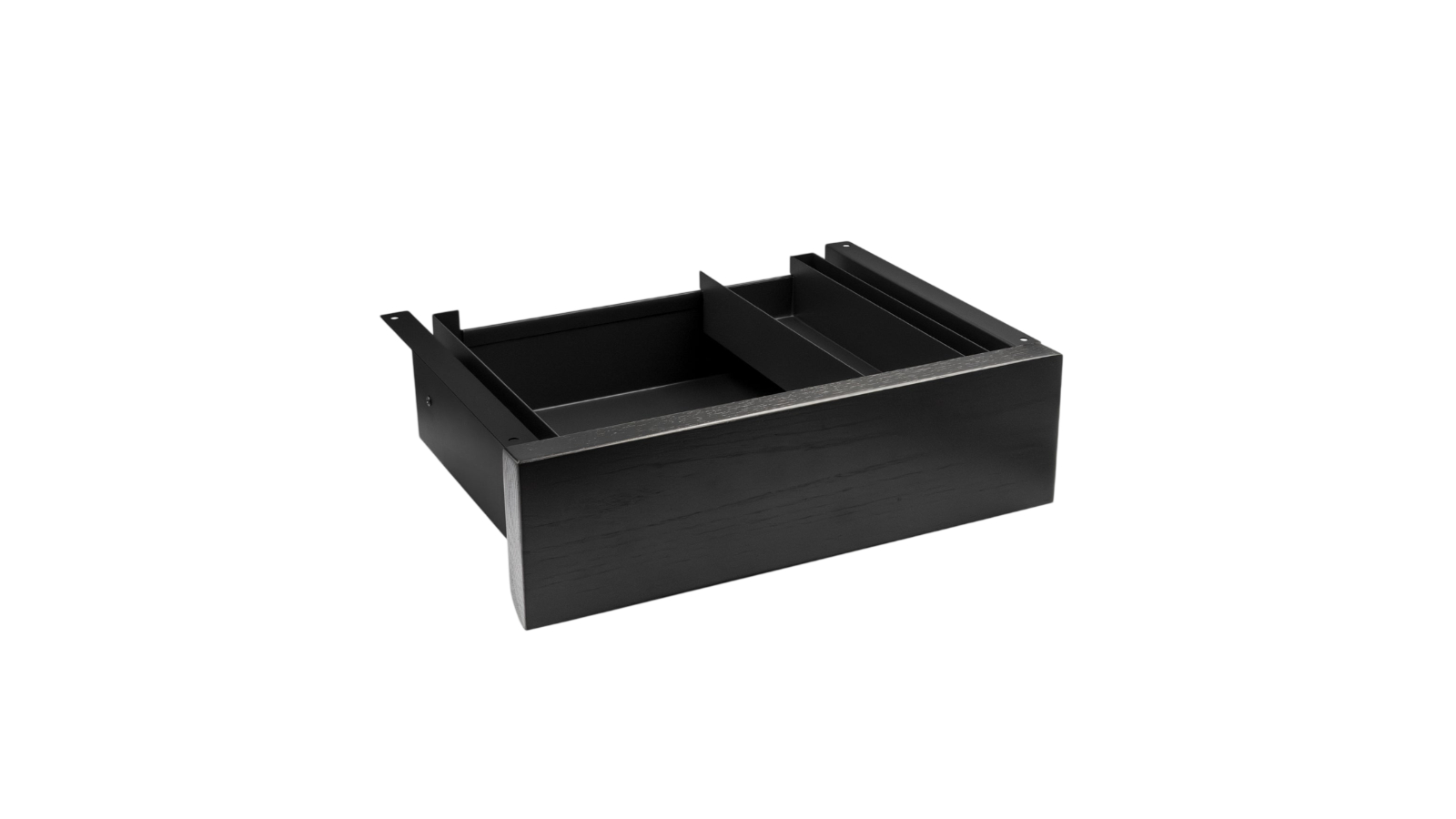 Desky Black Ash Minimal Under Desk Drawer - Black