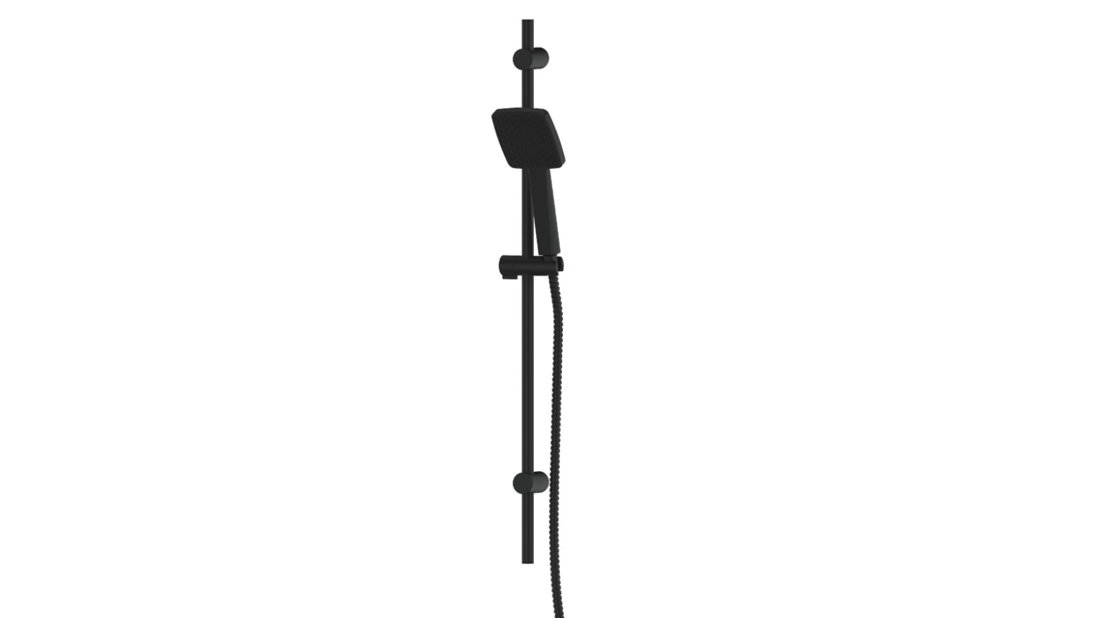 Greens Glide Syntra RainBoost Adjustable Rail Shower - Matte Black 