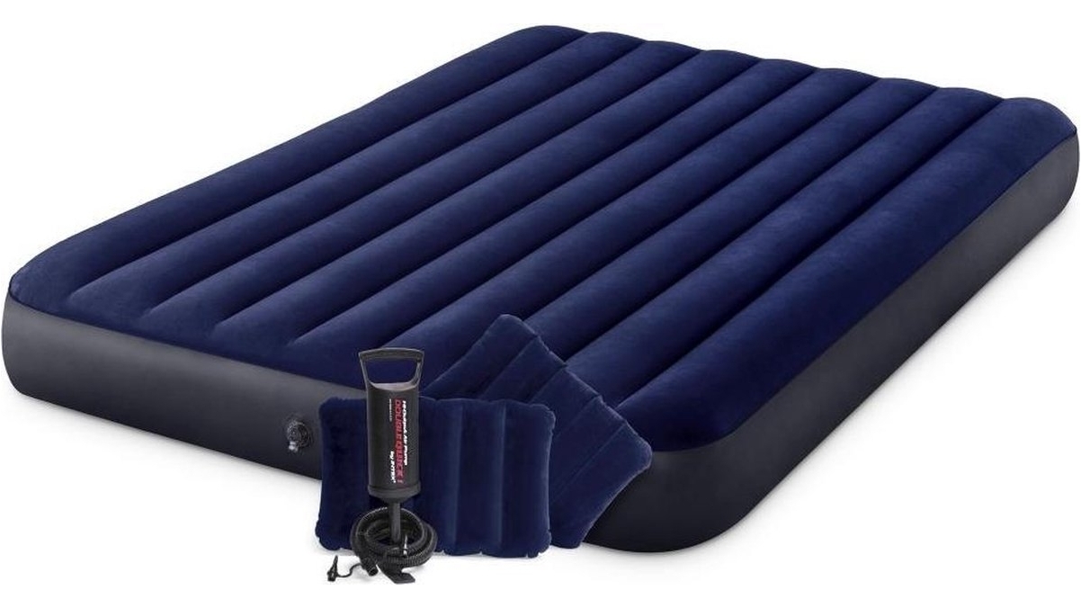 Dura Beam Classic Downy Airbed with Hand Pump - Queen 
