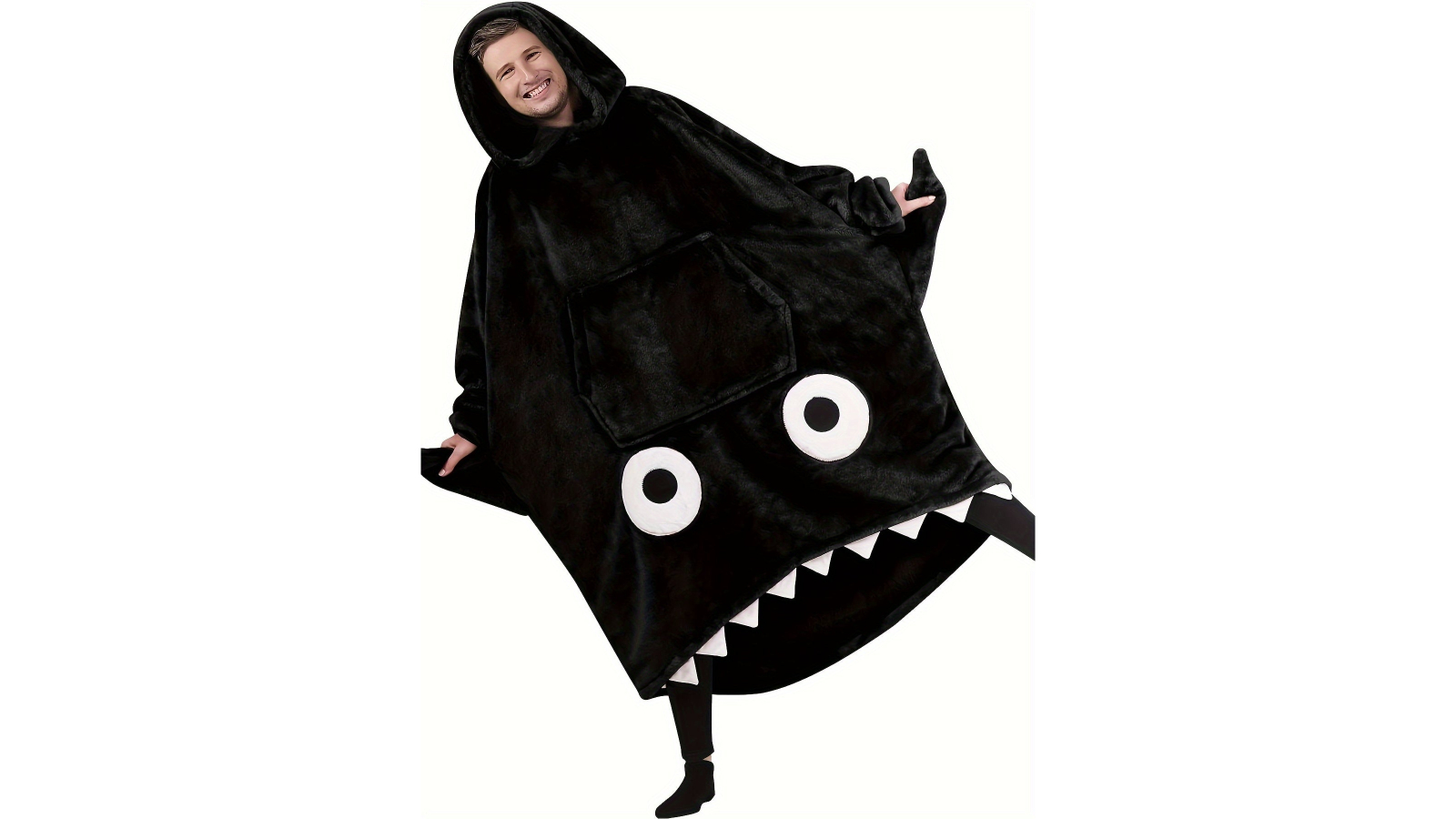 NNETM Shark Hooded Blanket Robe for Men