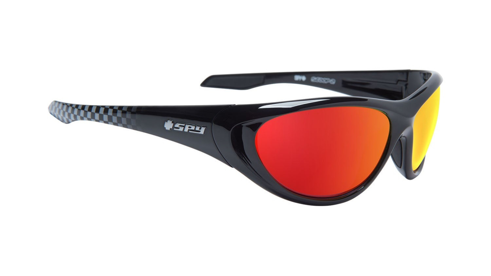 Spy Optic Scoop 2 Black Checker Fade HD+ Rose with Red Spectra Sunglasses