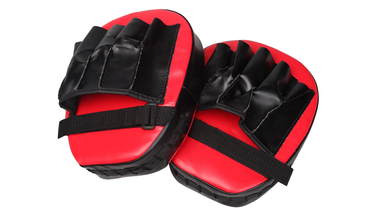Serrano 2x Thai Boxing Punch Focus Gloves Kit Training - Red/Black