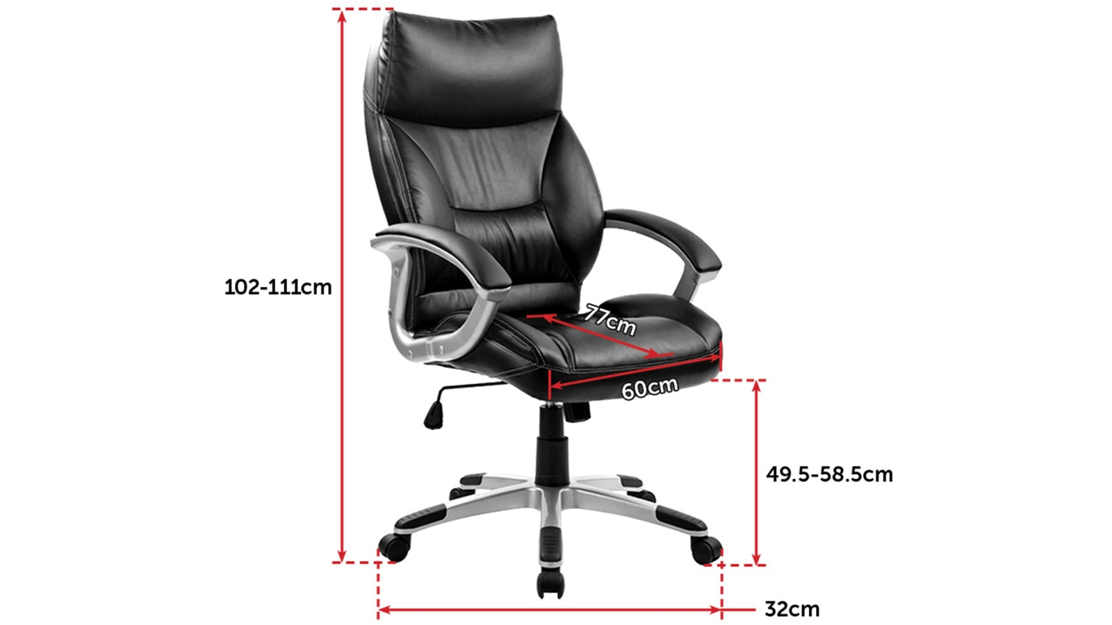 Leather office discount chair harvey norman