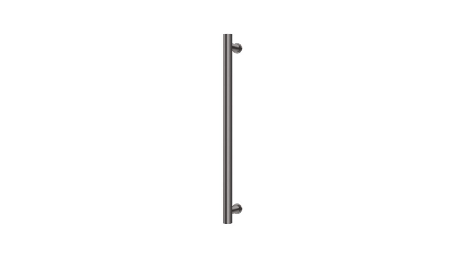 Phoenix 600mm Heated Towel Rail Round - Brushed Carbon