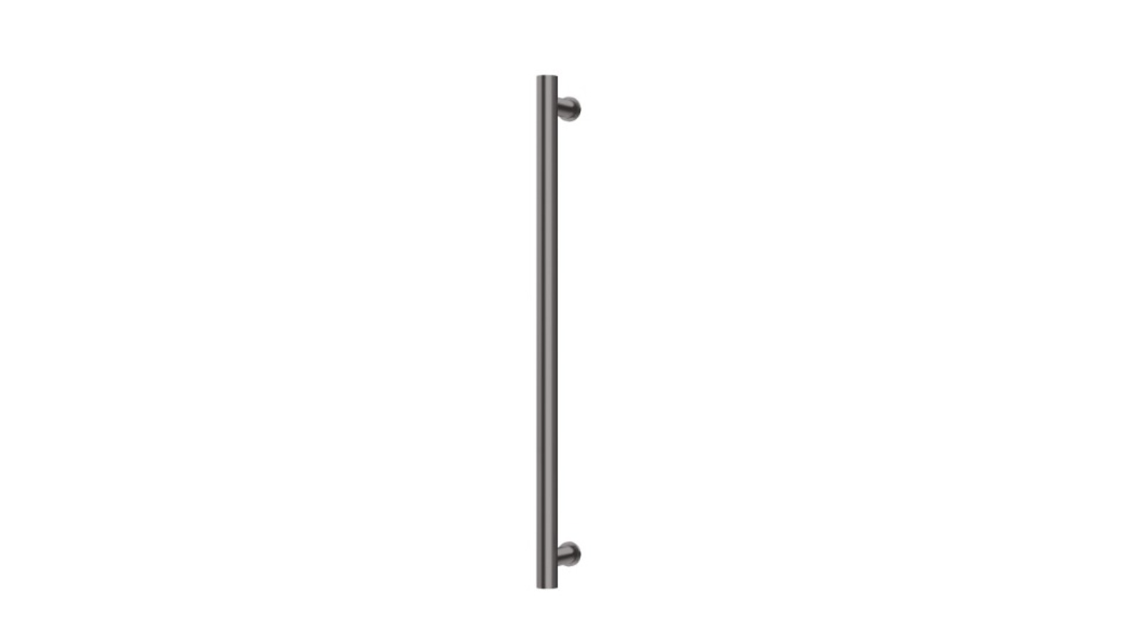 Phoenix 800mm Heated Towel Rail Round - Brushed Carbon