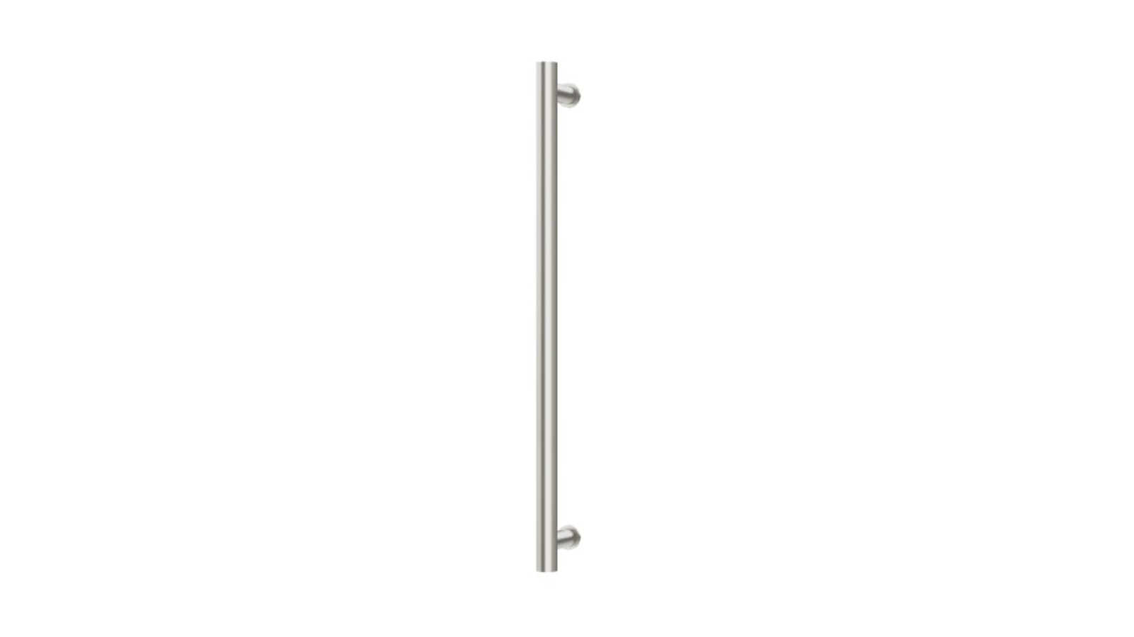 Phoenix 800mm Heated Towel Rail Round - Brushed Nickel