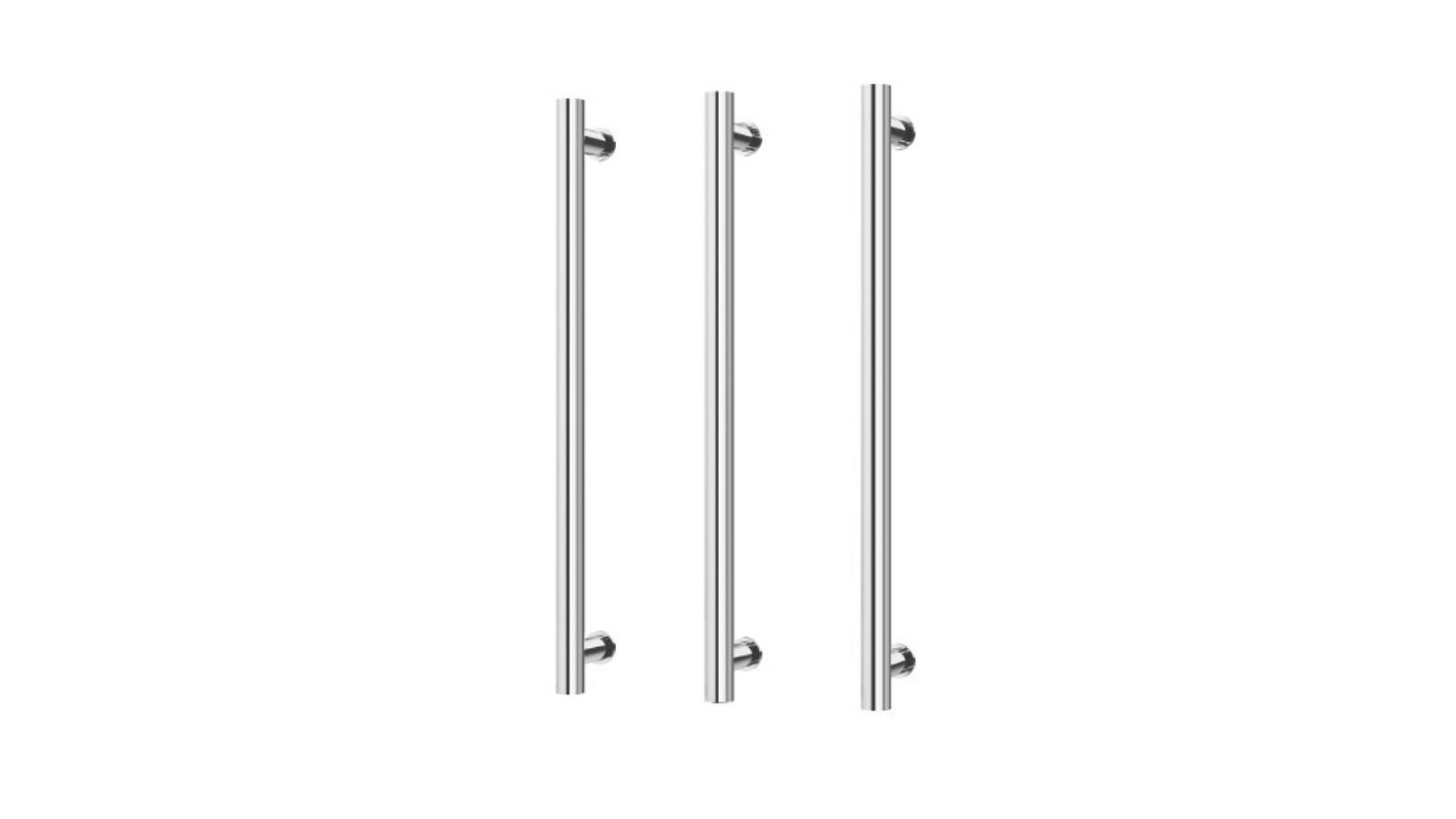 Phoenix 600mm Heated Triple Towel Rail Round - Chrome