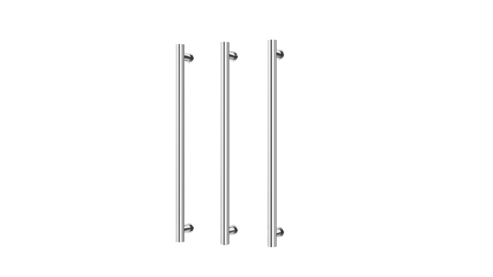 Phoenix 800mm Heated Triple Towel Rail Round - Chrome