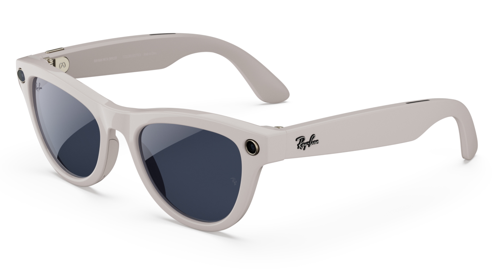 Ray-Ban Meta Skyler AI Glasses Shiny Chalky Grey Frame with