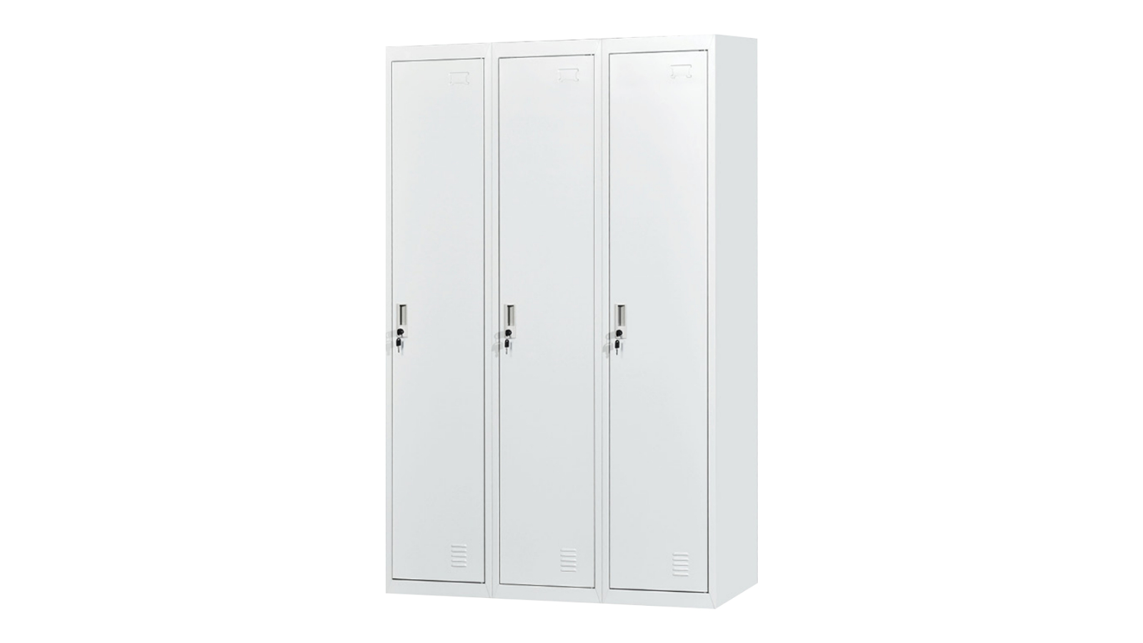 Serrano Three-Door Side by Side Storage Locker - Grey