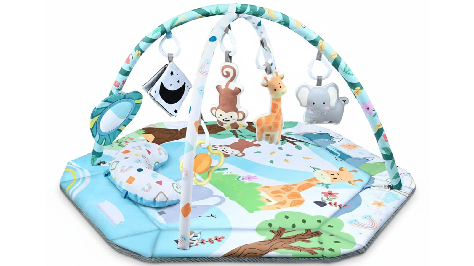 Genux 8-in-1 Baby Gym Playmat with Toy