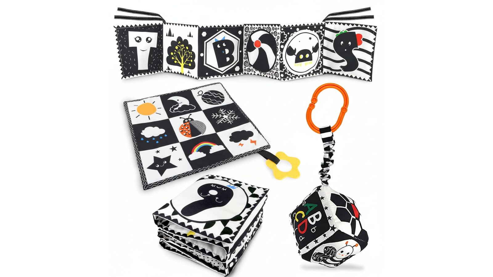 Genux Black/White High Contrast Baby Toy