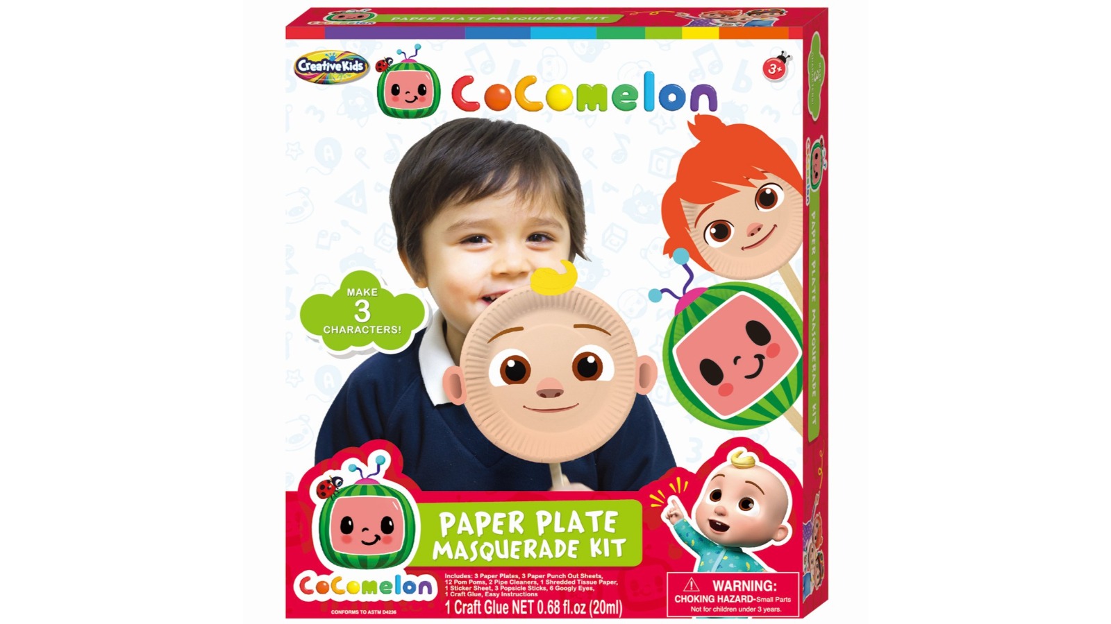 Cocomelon Paper Plate Masquerade Kit