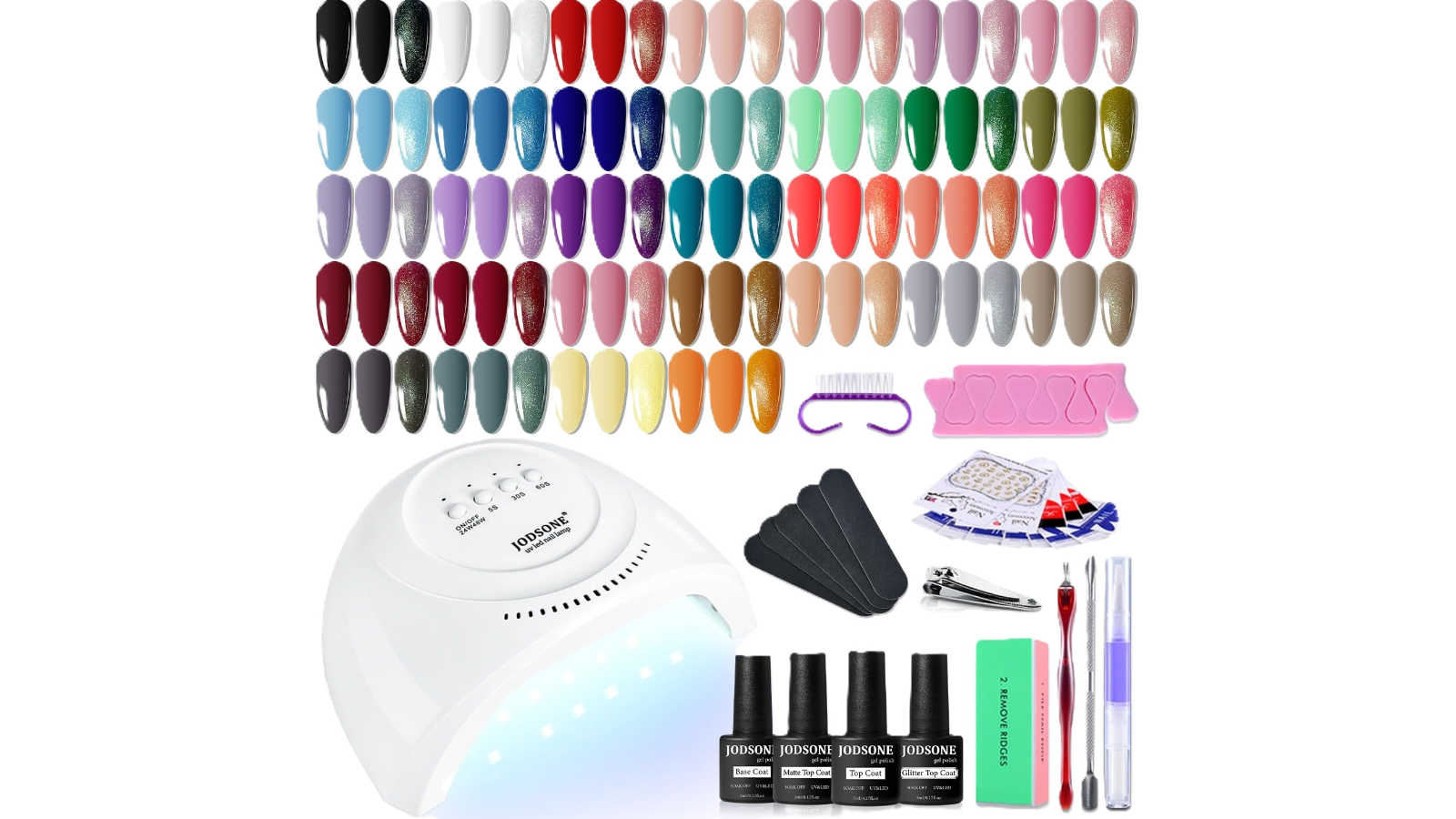 Genux 36 Piece Gel Nail Polish Kit with UV Light