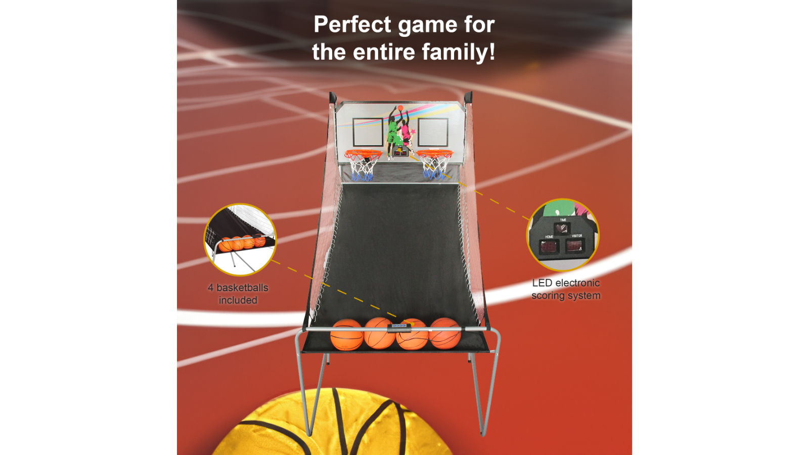 Serrano Arcade Basketball Game 2Player Electronic Sports Harvey Norman