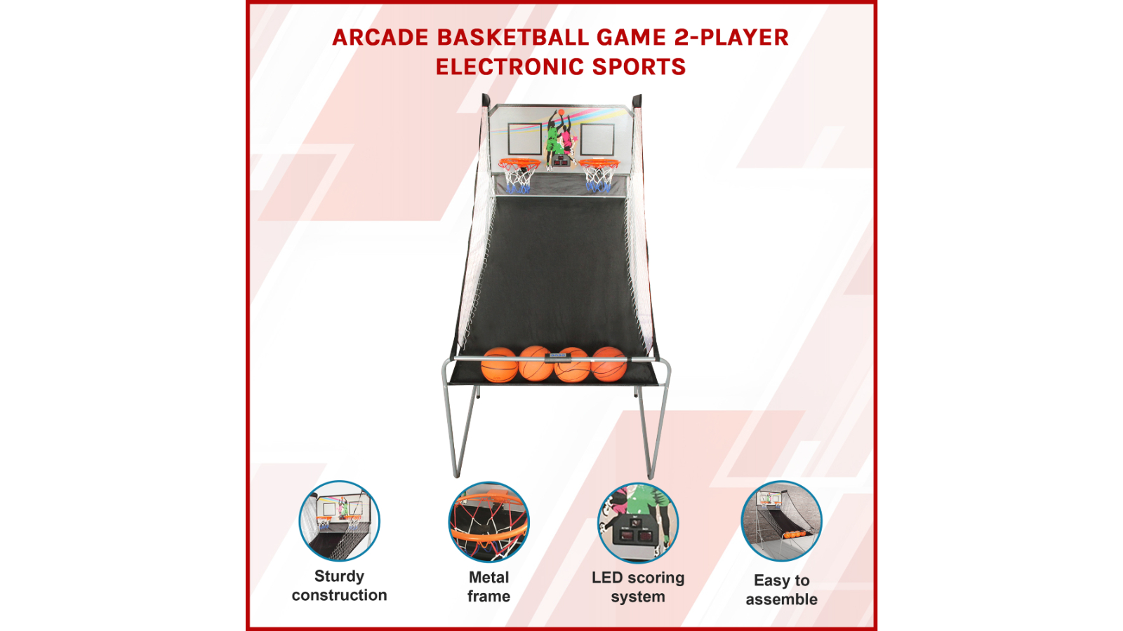 Serrano Arcade Basketball Game 2Player Electronic Sports Harvey Norman