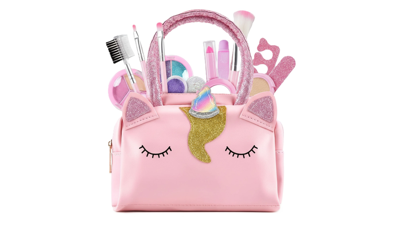 Genux Kids Real Makeup Kit with Unicorn Purse