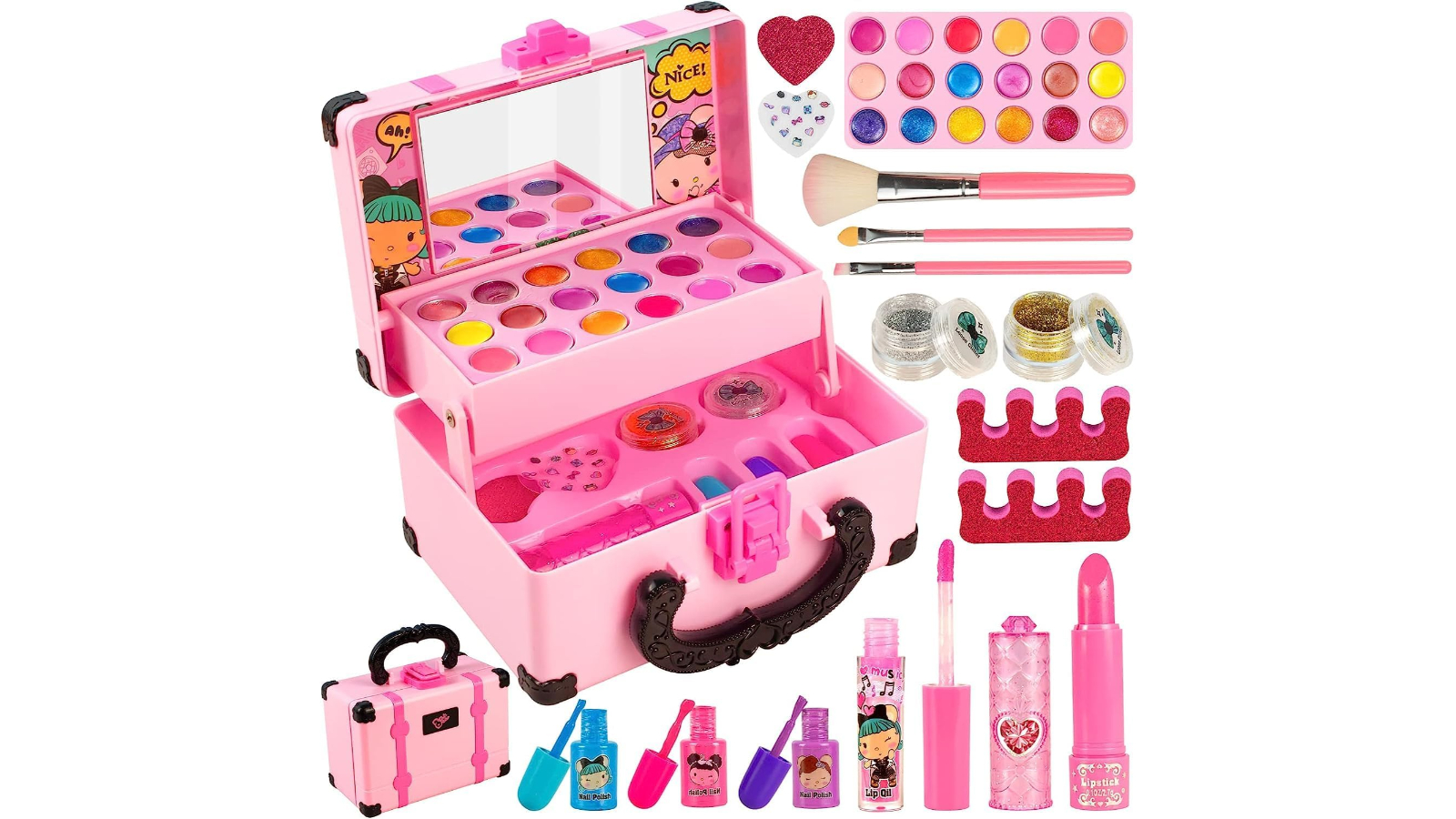 Genux 32 Piece Washable Toddler Cosmetic Set