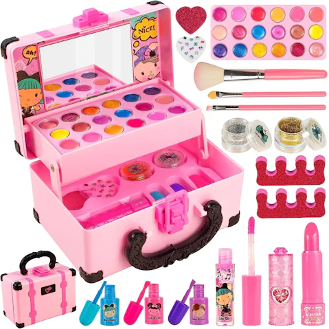 Genux 32 Piece Washable Toddler Cosmetic Set