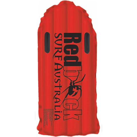 Redback 95cm Aussie Original Junior Beach Surf Bodyboard Cotton Fabric Top - Red
