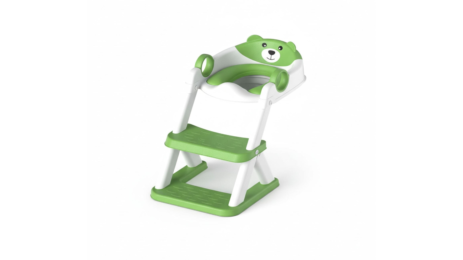 Genux 2-in-1 Potty Training Toilet Seat with Ladder - Green/White